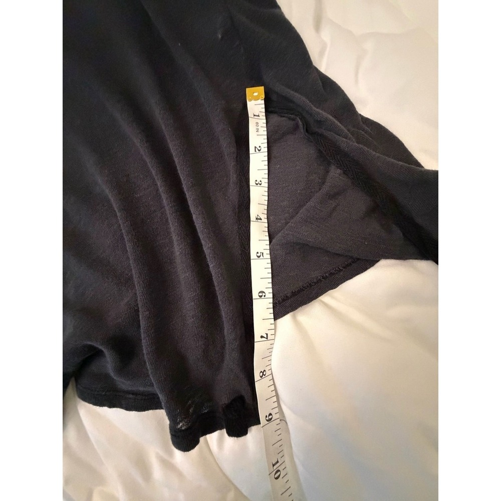Free People We The Free Crystalle Tee Black Linen Blend Oversized Tunic L - Picture 15 of 16